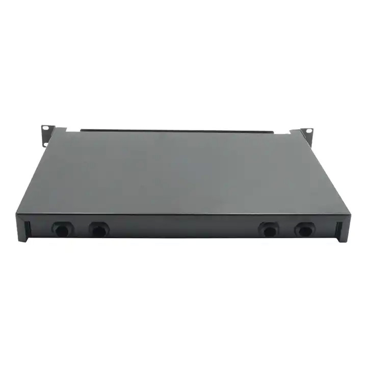 Rack Mounted Sliding Type 1U 24 Port Fiber Patch Panel LC UPC Quad Fully Loaded