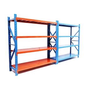 China Q235 Steel 2 Layer Warehouse Shelf Rack 2000MM Heavy Duty Industrial Warehouse Shelving factory