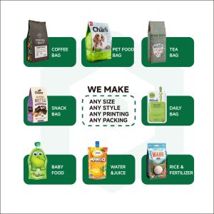 Custom Printing Resealable Plastic Matte White Ziplock Mylar Coffee Packaging