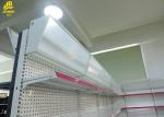 Wall Side Pharmacy Display Racks Metal Light Box 2200mm High Cream White Color