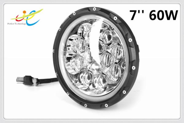 New Jeep wrangler accessories 5D RGB Halo 7 inch round led headlight 12v 24v