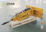 Yellow Compact Excavator Hammer Attachment 6" Height 2000Lbs Carrier Weight