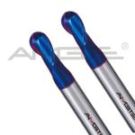 0.2μm Nano Blue Coat End Mill 2 Flutes Ball Nose End Mill HRC45 For Hardened