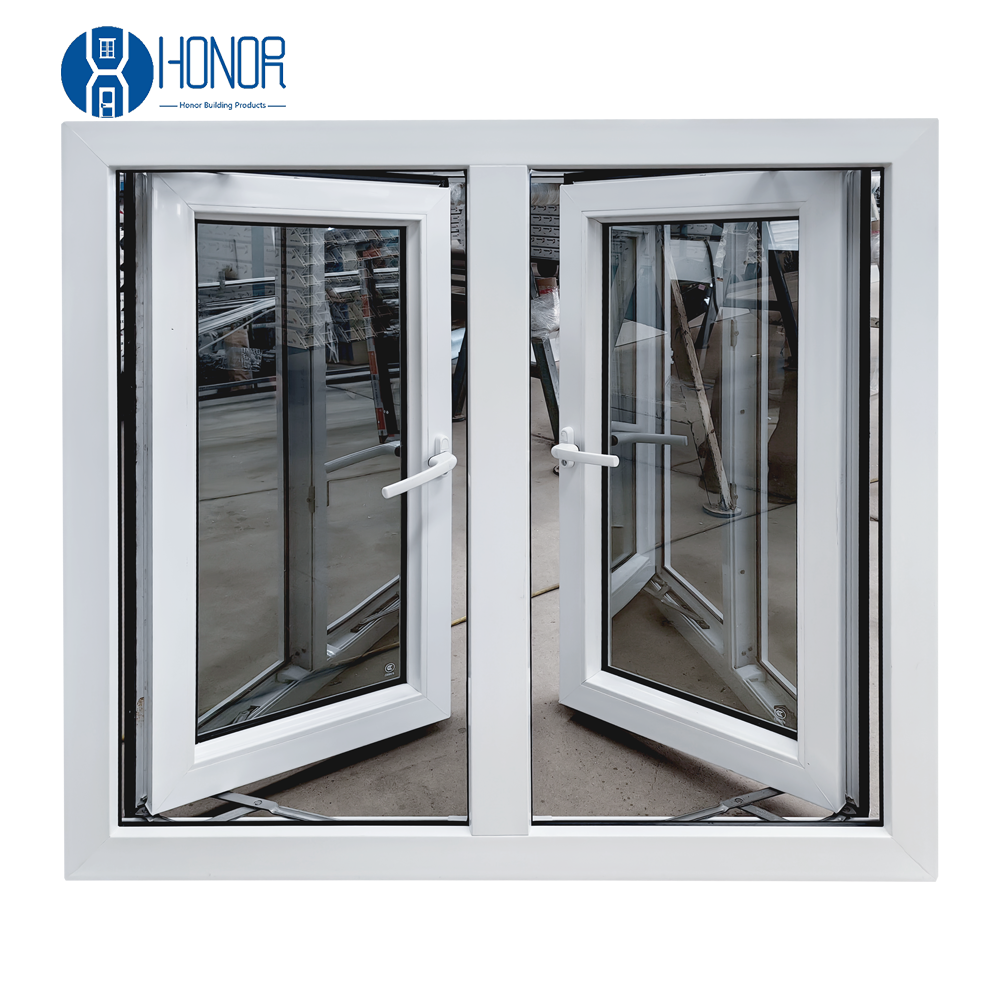 CE Double Or Triple Glazed Vinyl PVC / UPVC Casement Window Door Swing Out