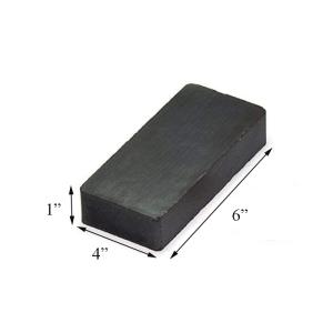 China ISO9001 2000 Certified C8 6x4x1&quot; Ferrite Block Ceramic Magnet for Water Pumps Durable factory
