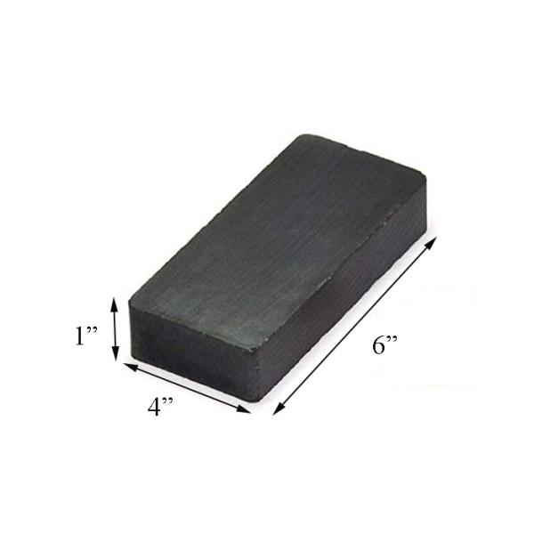 ISO9001 2000 Certified C8 6x4x1" Ferrite Block Ceramic Magnet for Water Pumps
