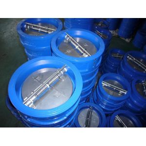 Wafer Butterfly Type Duo / Dual Plate Swing Check Valve With Spring ANSI 16.5 B