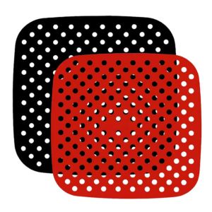 Reusable Square Silicone Air Fryer Mat Non Stick 21cm