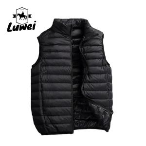 China Fashion Utility Mens Bubble Vest Full Zipper Windbreaker Waistcoat factory