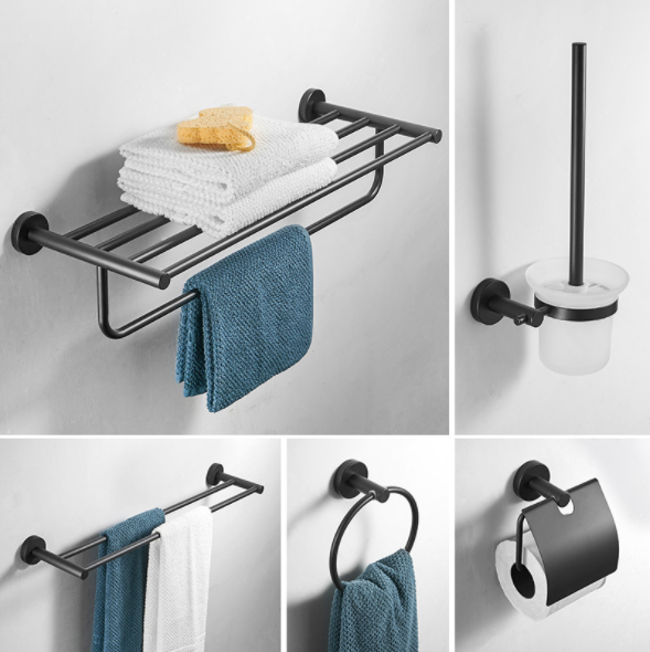 Modern Design Towel Rack Toilet Holder Bathroom Accessories Set