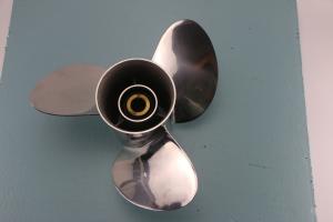 China Long Life Time Aluminum Boat Propeller , Solid Outboard Boat Propellers factory