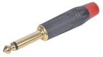 Professional Audio Cable Connectors 6.35mm Jack Plug ZL601 With Gold Front Rod