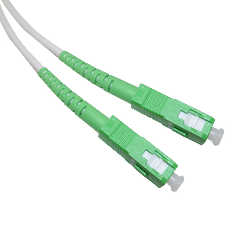 CATV PVC LC APC To LC APC Patch Cord Simplex Single Mode Fiber 5m 0