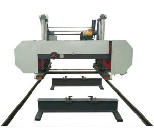 China MJ2000 45KW Horizontal Bandsaw Mill Wood Cutting Band Saw Machine factory