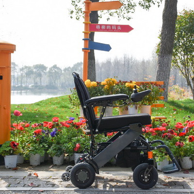 Lithium Battery Alu Electric Motorized Wheelchair 100 KG Load