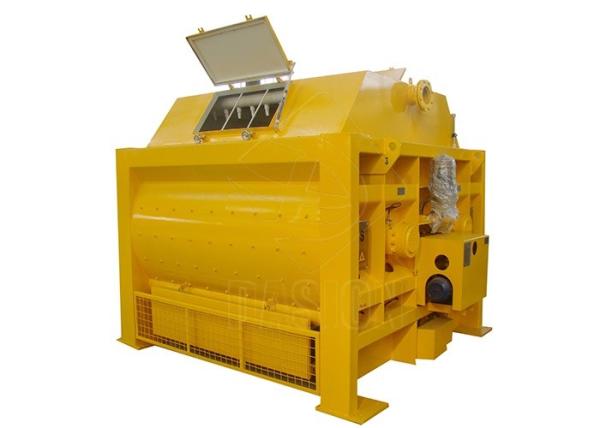 1.1kw Twin Shaft Concrete Mixer Machine 1000L Discharging Capacity With High