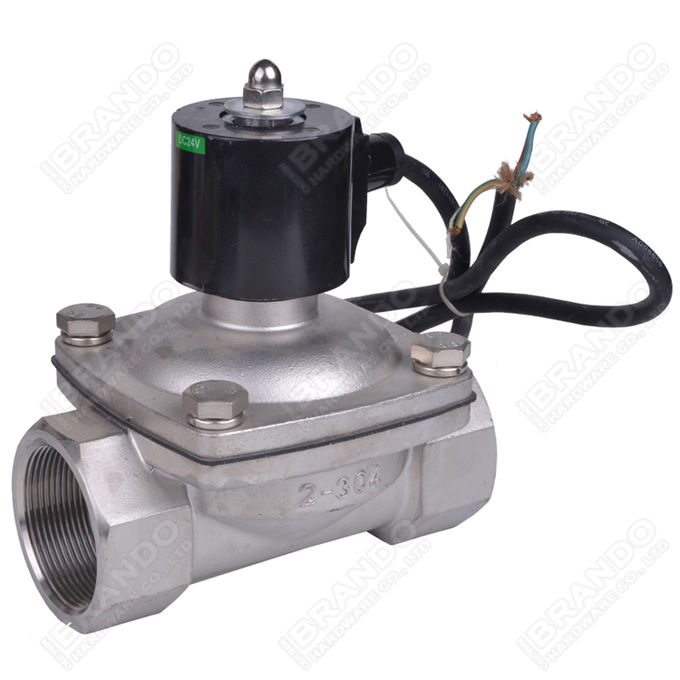 Normally Open Brass Solenoid Valve Waterproof IP68 1/2'' 24V 220V 2