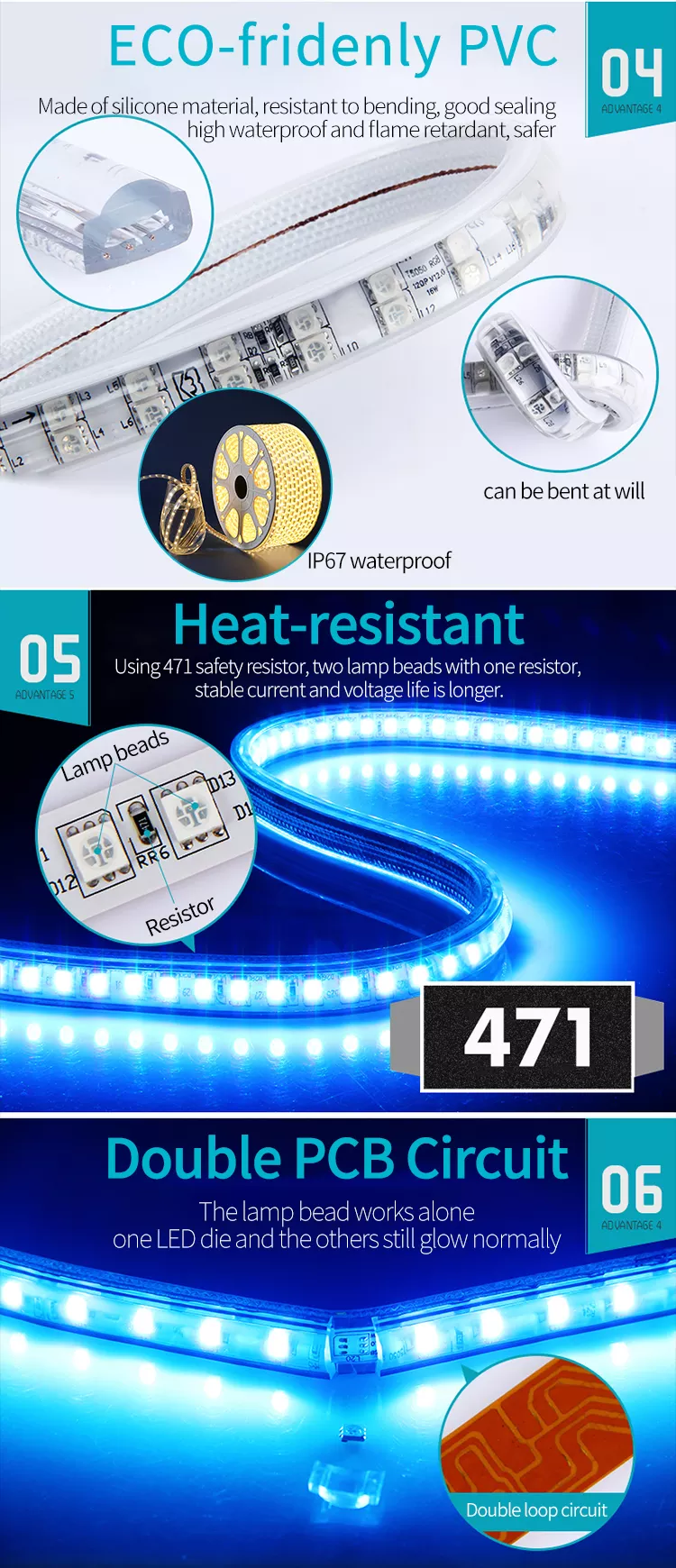 5730 Dimmable Led Strip Smd 2835 Double Row 120 LED Tape Light
