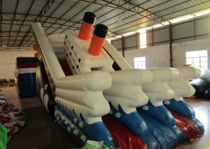 China Commercial Inflatable Titanic Dry beauty slide hot inflatable dry ship slide factory