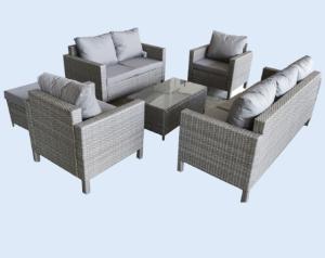 China Rattan Wicker Outdoor Sofa Conversation Patio Wichker Furniture Garden Furniture Sofa Set factory
