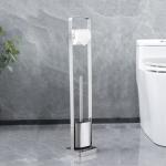 Stainless Steel Compact Bathroom TPR Toilet Brush Holder SET Hot Europe Style