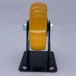 5 Inch TPE Tread Heavy Duty Yellow Fixed Caster Wheel For Industry