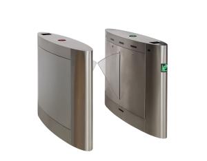 China Soft Wing Direct Drive Motor RS485 Waist Height Turnstiles factory