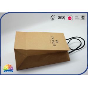 Pantone Color Customized 4C Printed Kraft Paper Bags With Twisted Handle