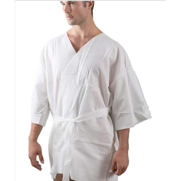 Disposable Nonwoven Kimono Japan Men Women Clothing PP Material White Black Gown Hair-Dress Uniform For Massage Nylon