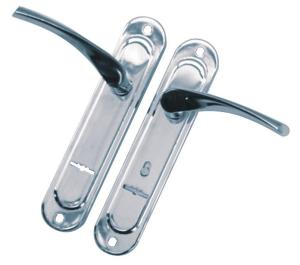 China CP Finish Door Lock Handle Surface Mounted Door Lever Handles For Metal Products factory