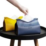 Simple Style Luxury Floral PU Leather Car Toilet Square Tissue Paper Box Cover