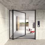 6A 27A Aluminum center pivot glass doors For Modern House