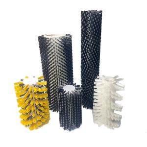 China Customized Nylon Cylindrical Industrial Rotating Brush Cleaning Roller factory