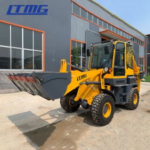 articulated loader 1.5ton small wheel backhoe loader with joystick ac cab