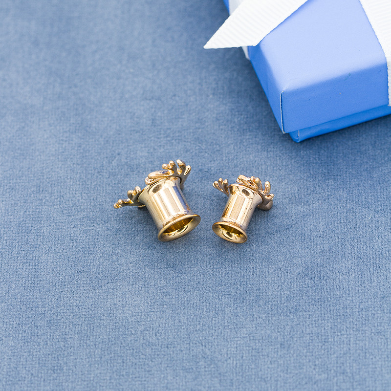 4G Gold Ear Plug Tunnels Stainless Steel 304 Teardrop Body Piercing