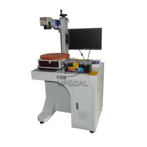 China Mass Metal Pen Fiber Laser Marking Machine with Disc Rotary 30W factory