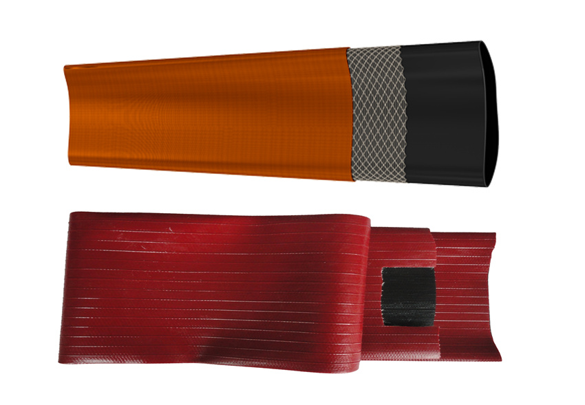 PVC Lay Flat Pump Discharge Hose With Aluminum Camlock C & E Fittings, Cam Lock Fitting Type F included, Heavy Duty