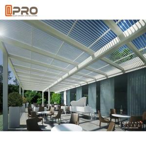 China Electric Remote Control Aluminium Pergola System Outdoor For Garden factory