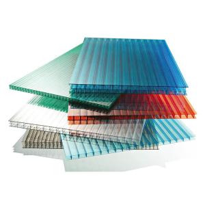 China Colored Hollow Cellular Polycarbonate Panels For Greenhouse Roofing factory