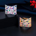 Zirconia Classic CZ Zircon Ring Tennis High Quality Ring CZ Gold Ring Wedding