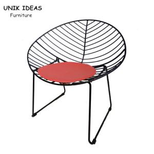 China Metal Wire Chair Cafe French Metal Moon Chair Outdoor Furniture 55x52x81cm factory