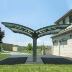 2.5m Height Anti Corrosion Residential Solar Car Parking Shed