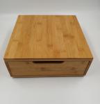 Eco Friendly Bamboo Storage Box Wooden Coffee Box 30x30x10cm Delicate Appearance