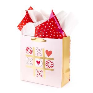 China 2024 Custom Valentine's Day Red Gift Shopping Paper Bags With Your Own Logo Custom factory