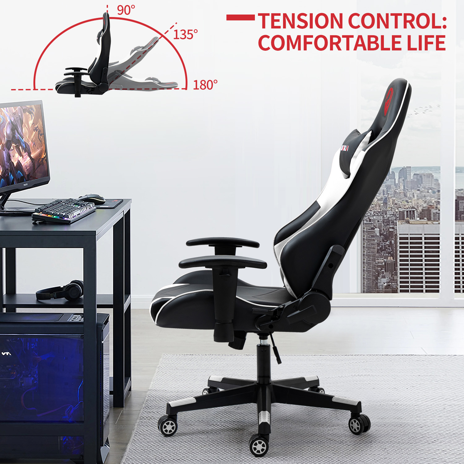 ALINUNU 2D Armrest Gaming Chair The Perfect Combination of Style and Functionality