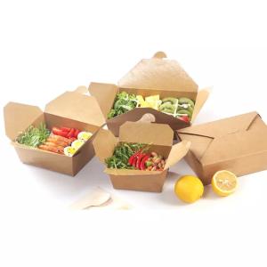 China Customized Disposable Whiteboard Kraft Paper Takeaway Boxes factory