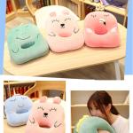 Skin Friendly Plush Toy Pillow Animal Shape Printed / Embroidered Logo 35 * 30CM