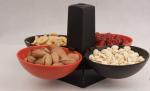ABS Small Kitchen Tools Plastic Snack Ball Box 24 * 18 * 5.5cm Red White
