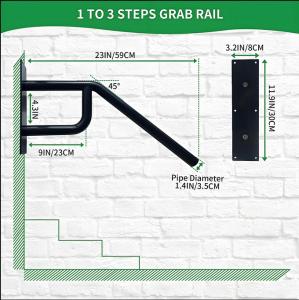 China Adjustable Wall Fixed Stair Railing Anti Slip Surface Low Maintenance Easy Cleaning factory