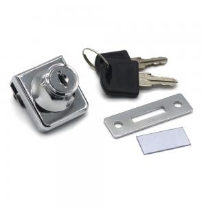 China zinc alloy Single Glass Door Lock , Display Cabinet Lock For 8-12mm glass factory